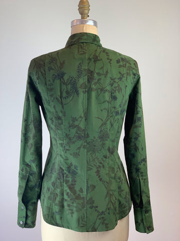 Women's Forest Floral Ultra Soft Fine Wale Corduroy Shirt