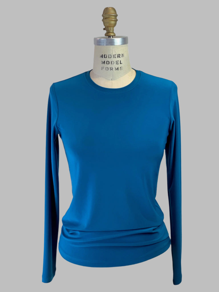 Long Sleeve Cerulean Crew Neck Jersey