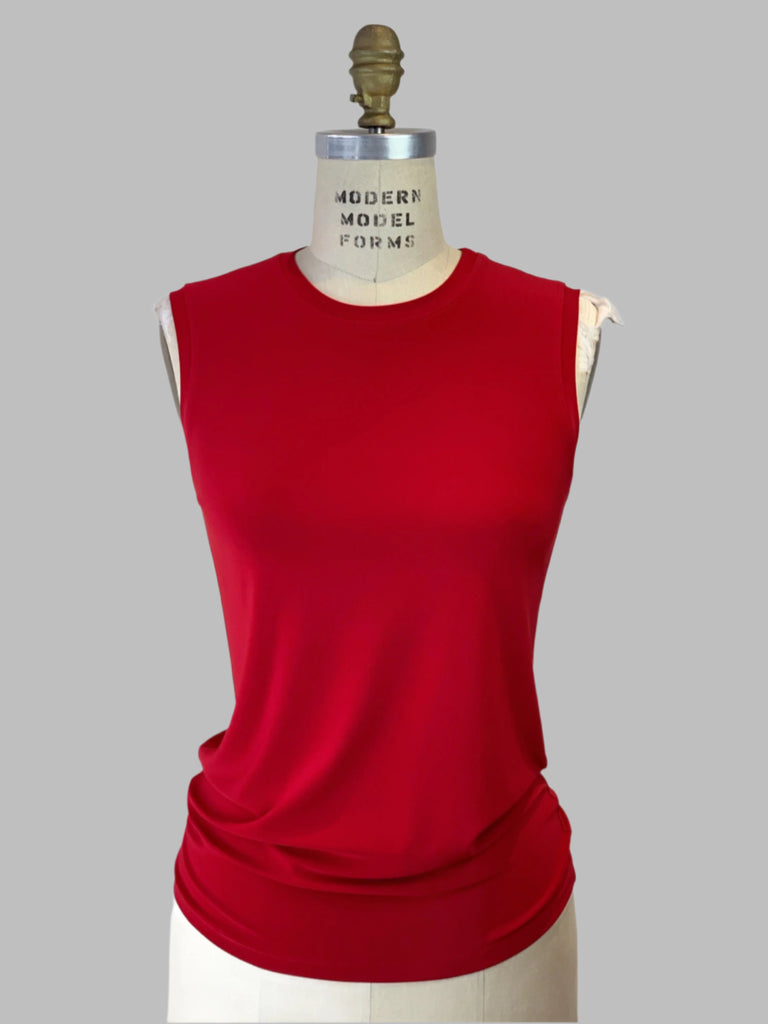 Crew Neck Crimson Jersey Tank