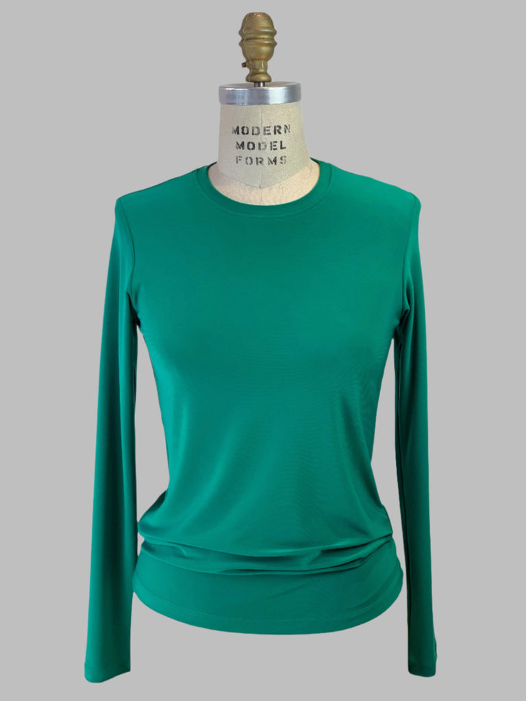 Long Sleeve Kelly Green Crew Neck Jersey
