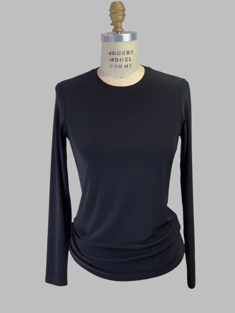 Long Sleeve Black Crew Neck Jersey