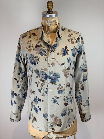 Men's Scattered Flowers Ultra Soft Fine Wale Corduroy Shirt