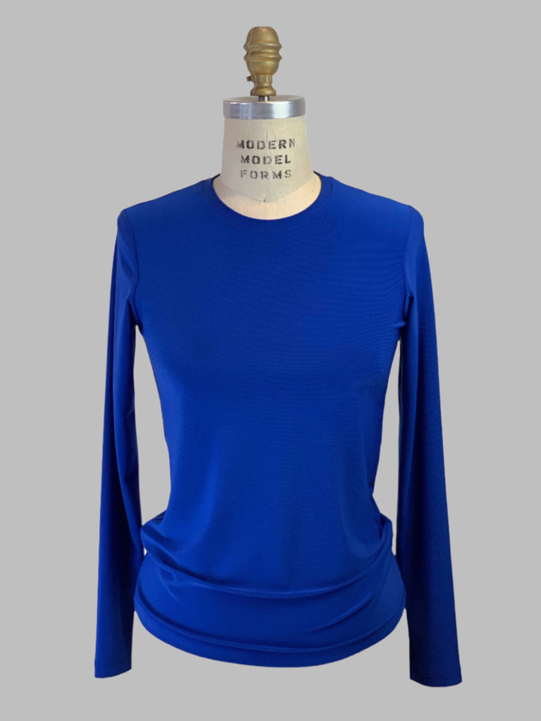 Long Sleeve Cobalt Crew Neck Jersey