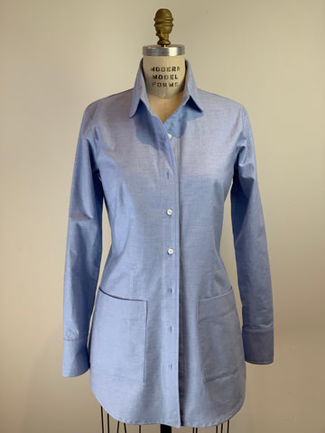 Women's Chambray Brushed Cotton Flannel Jacket Shirt