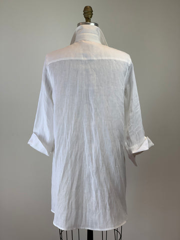 White Linen Artist's Shirt