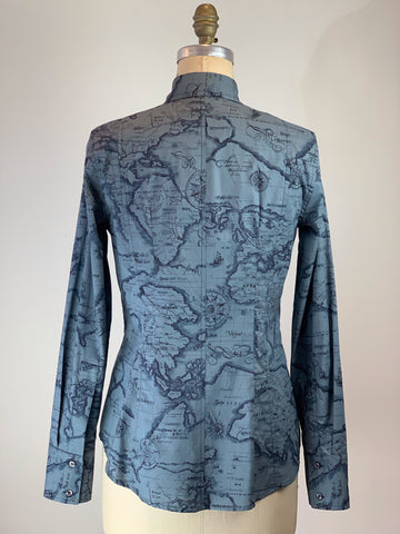 Women's Vintage Map Shirt