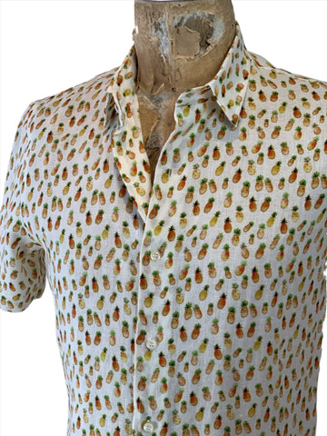 Men's Welcome Pineapple Straight Cut Shirt