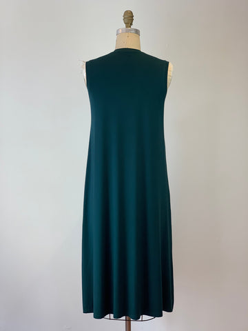 Perfect Sleeveless T-Shirt Dress Forest Green