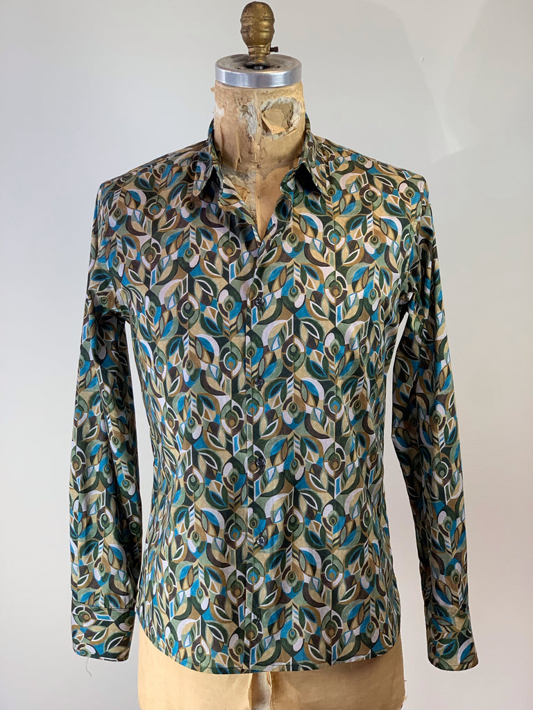 Men’s Jewelled Peacock Liberty Tana Lawn Shirt