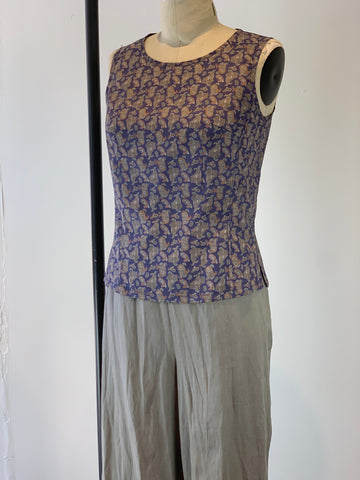 Women's Taupe Linen Pull On Palazzo Pant