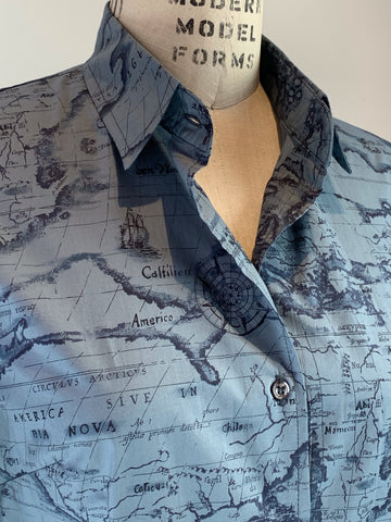 Women's Vintage Map Shirt