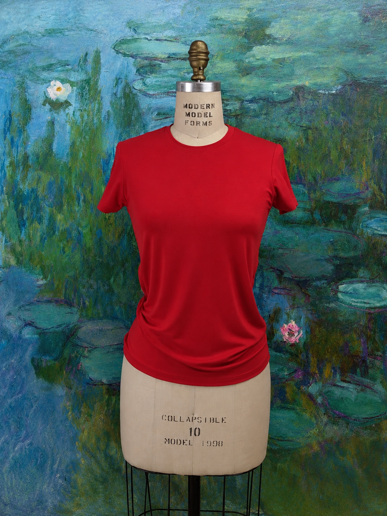 PERFECT TRUE RED CREW NECK T-SHIRT