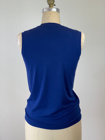 Perfect Sleeveless T-Shirt Cobalt Blue