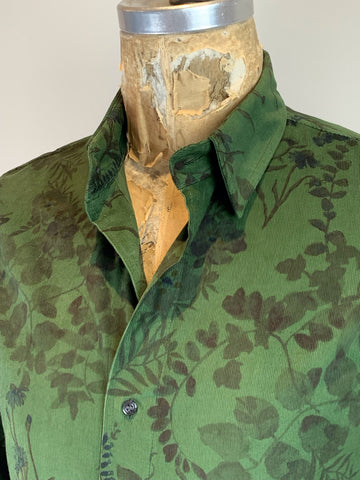 Men's Forest Floral Ultra Soft Fine Wale Corduroy Shirt