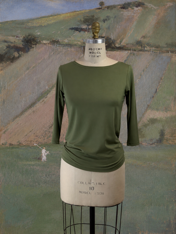PERFECT FERN BOAT NECK 3/4 SLEEVE
