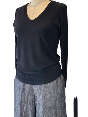 Women's Hematite Linen Pull On Palazzo Pant