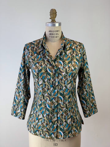 Women’s Jewelled Peacock Liberty Tana Lawn Shirt