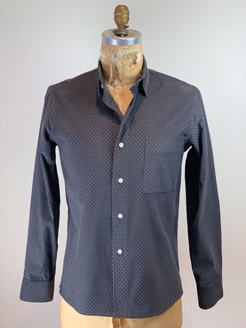 Men's Mid Grey Pin Dot Ultra Soft Fine Wale Cord Utility Shirt