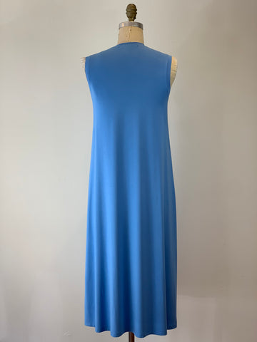 Perfect Sleeveless T-Shirt Dress Sky Blue