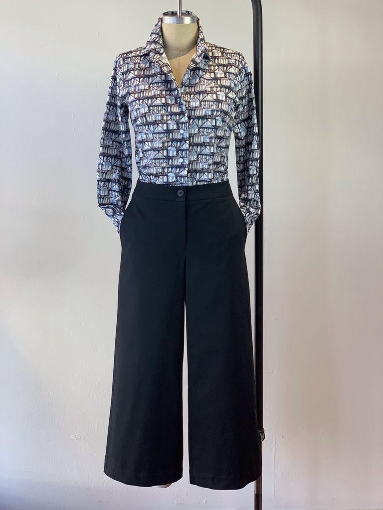 Women’s Black Brushed Cotton Utility Pant