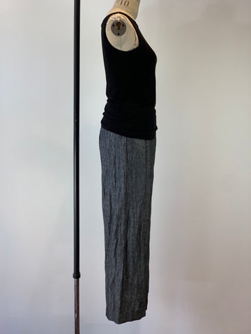 Women's Hematite Linen Pull On Palazzo Pant