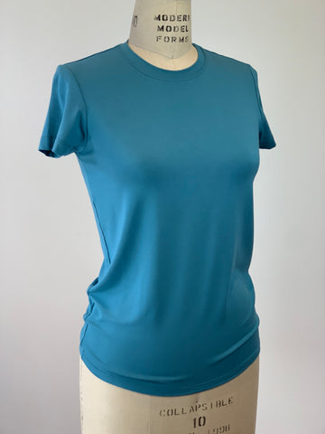 Perfect Crew Neck T-Shirt Azure Blue