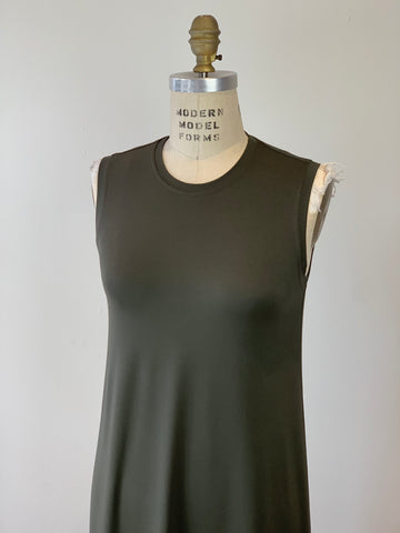 Perfect Sleeveless T-Shirt Dress Olive