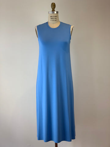 Perfect Sleeveless T-Shirt Dress Sky Blue