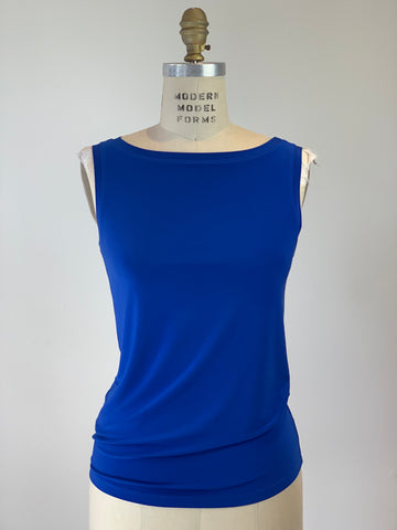 Boat Neck Plum Royal Blue Tank