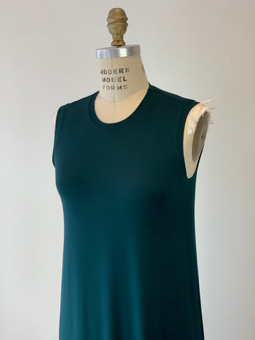 Perfect Sleeveless T-Shirt Dress Forest Green