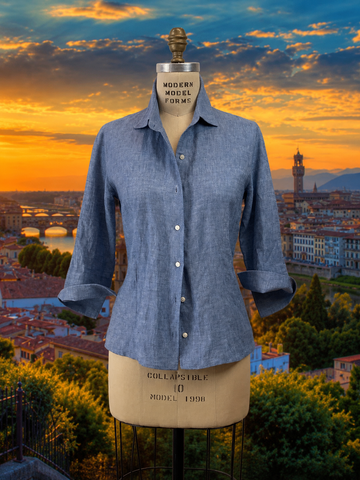 WOMEN’S CHAMBRAY LINEN SHIRT