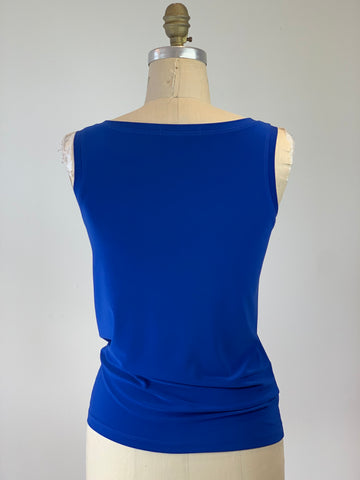 Boat Neck Plum Royal Blue Tank