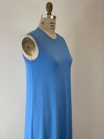Perfect Sleeveless T-Shirt Dress Sky Blue