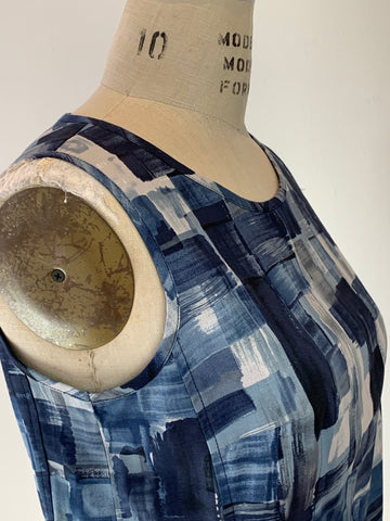 Button Back Pop Top Mid Century Midnight