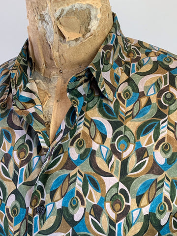 Men’s Jewelled Peacock Liberty Tana Lawn Shirt