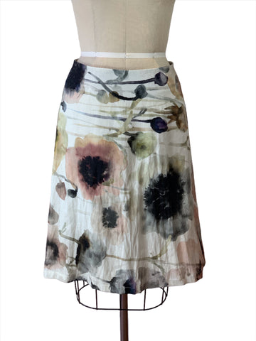 Floating Floral A Line Skirt