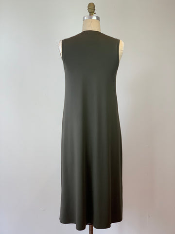 Perfect Sleeveless T-Shirt Dress Olive