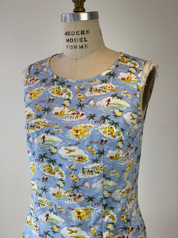 Button Back Pop Top Waikiki