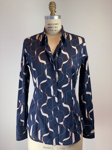 Women's Calder Navy/Oyster/Orange Shirt