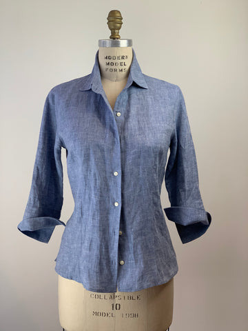 WOMEN’S CHAMBRAY LINEN SHIRT