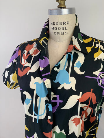 WOMEN’S FLORAL FRIEZE LIBERTY TANA LAWN SHIRT