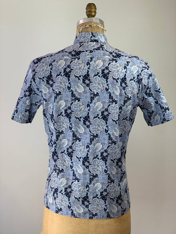 MEN’S NAVY PAISLEY SHIRT