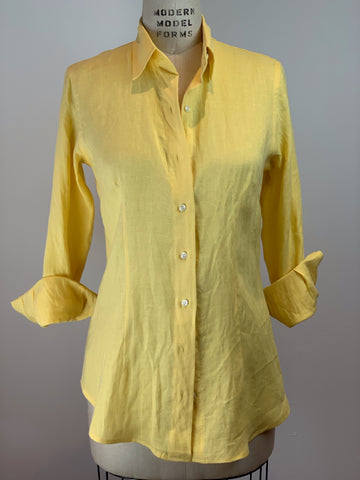 Women's Long Sleeve Canary Yellow Easy Shirt