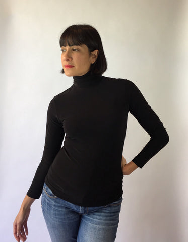 Long Sleeve Black Turtleneck Jersey